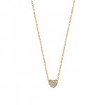 Gold & Diamond Baby Heart Necklace