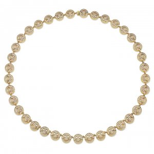 Gold & Diamond Happy Face Eternity Necklace