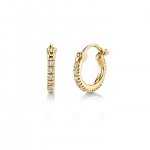 Men's Collection Gold & Diamond Mini Huggie Hoops