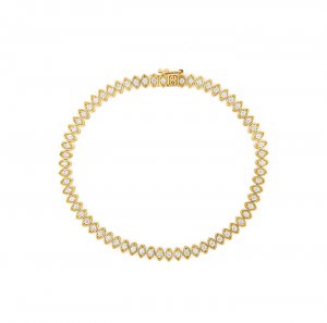 Gold & Diamond Marquise Evil Eye Tennis Bracelet