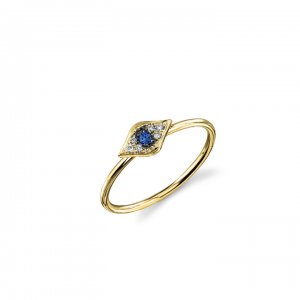 Gold & Diamond Baby Evil Eye Ring