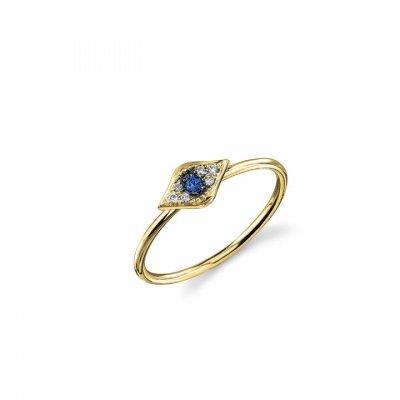 Gold & Diamond Baby Evil Eye Ring