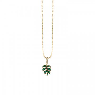 Gold Small Monstera Leaf Charm