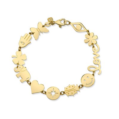 Gold Multi-Icon Pure Bracelet