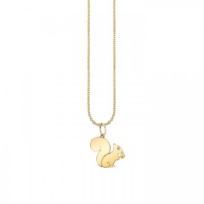 Pure Gold Squirrel Charm