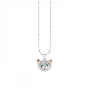 Gold & Diamond Cat Charm