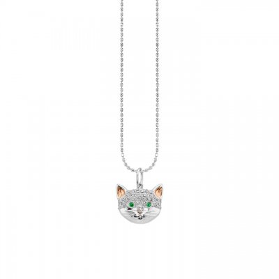 Gold & Diamond Cat Charm