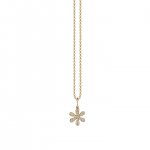 Gold & Diamond Flower Charm