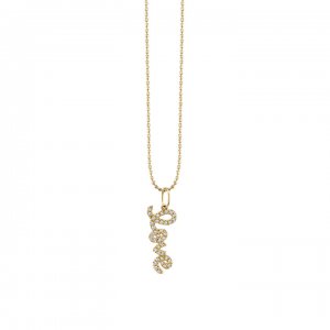 Gold & Diamond Love Charm Necklace