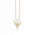 Gold & Diamond Deer Charm