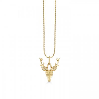 Gold & Diamond Deer Charm