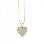 Gold & Diamond Large Heart Charm