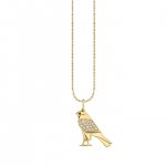 Gold & Diamond Egyptian Bird Charm