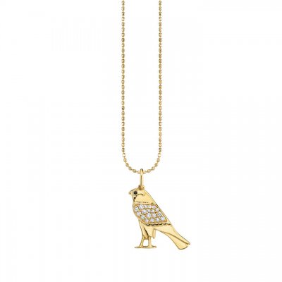 Gold & Diamond Egyptian Bird Charm