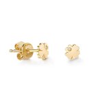 Gold Plated Sterling Silver Clover Stud Earrings