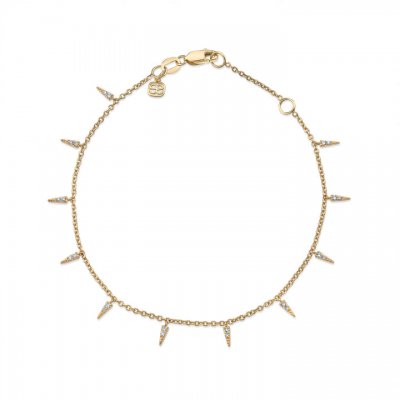 Gold & Diamond Multi Fringe Bracelet