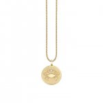 Gold & Diamond Large Cancer Zodiac Medallion