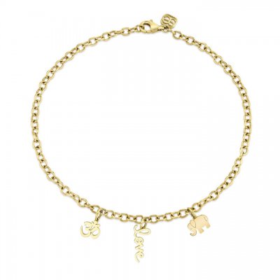 Pure Gold Multi-Charm Anklet