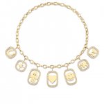 Gold & Diamond XL Open Icon Multi-Charm Necklace