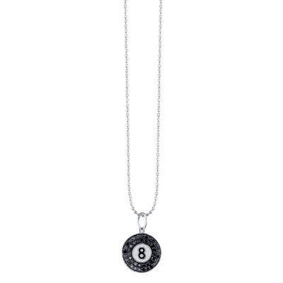 Men's Collection Gold & Diamond Small Ball 8 Necklace