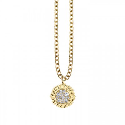 Gold & Diamond Large Cocktail Sunflower Charm