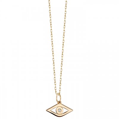 Men's Collection Gold & Diamond Evil Eye Charm