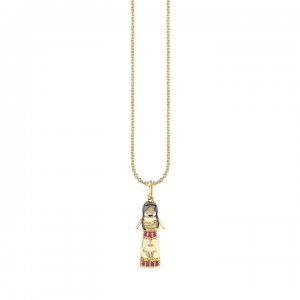 Gold & Ruby Fatima Doll Charm