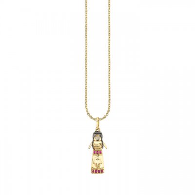 Gold & Ruby Fatima Doll Charm