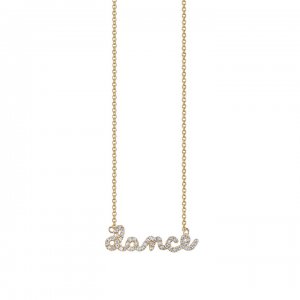 Gold & Pave Diamond Dance Necklace