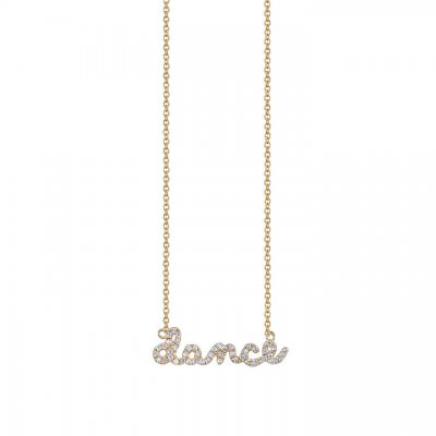 Gold & Pave Diamond Dance Necklace