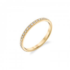 Gold & Pave Diamond Eternity Ring