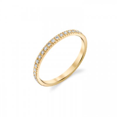 Gold & Pave Diamond Eternity Ring