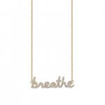 Gold & Pave Diamond Breathe Necklace