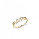 Gold & Diamond Mama Script Ring