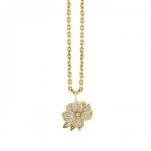 Gold & Diamond Large Magnolia Charm