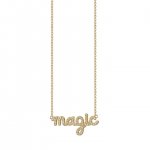 Gold & Diamond Magic Script Necklace