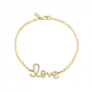 Gold & Diamond Medium Love Bracelet