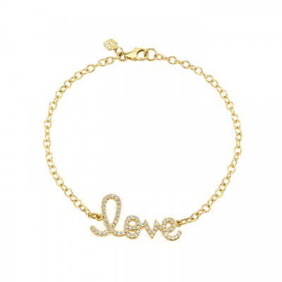 Gold & Diamond Medium Love Bracelet