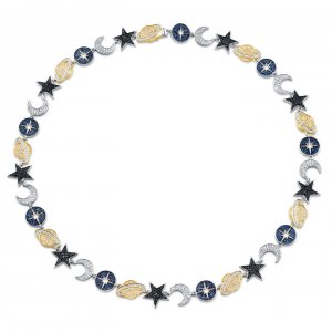 Gold & Diamond Celestial Eternity Necklace