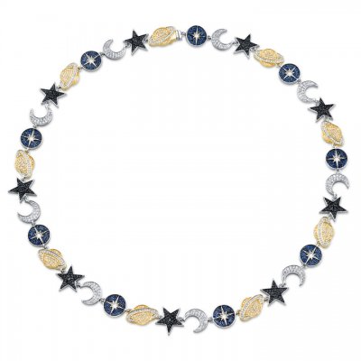 Gold & Diamond Celestial Eternity Necklace