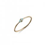 Gold & Enamel Mini Evil Eye Ring