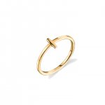 14k Gold Bent Cross Ring