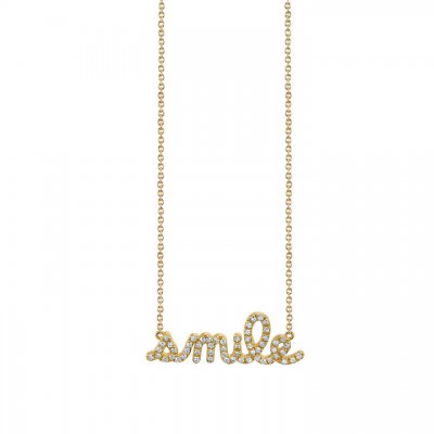 Gold & Diamond Small Smile Necklace