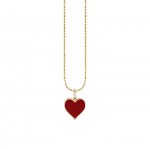 Gold & Enamel Small Heart Charm