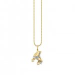 Gold & Diamond Retro Roller Skate Charm