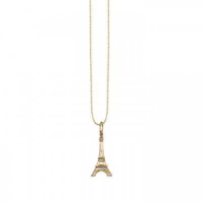 Gold & Diamond Eiffel Tower Charm