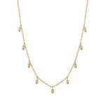 Gold & Diamond Marquise Fringe Necklace