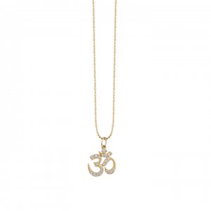 Gold & Diamond Om Charm