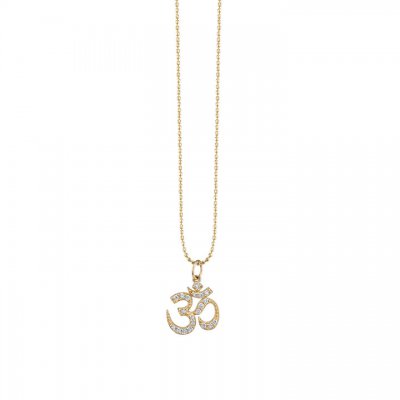 Gold & Diamond Om Charm