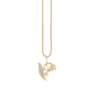 Gold & Diamond Large Lily Of The Valley Charm